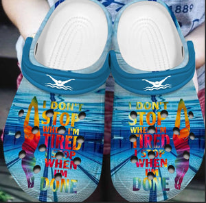 Swimming When I'M Done Sku 2465 Sneakers Name Personalized Clogs