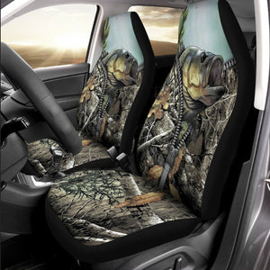 Bass Fish Realtree Camo Car Seat Covers Set 2 Pc, Car Accessories Seat Cover