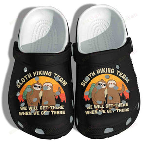 Clog Sloth Hiking Team We Get There Classic Personalized Clogs - Love Mine Gifts