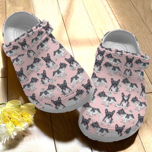 French Bulldog Frenchie Puppies Evg4460 Personalized Clogs