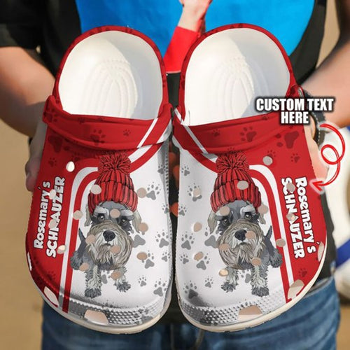 Schnauzer Red Sku 2077 Name Shoes Personalized Clogs