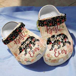 Best Nana Bear Ever Shoes Gifts For Mothers Day Grandma - Nana31 - Gigo Smart Personalized Clogs