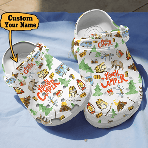 Camping - Happy Camper Shoes For Men And Women Personalized Clogs