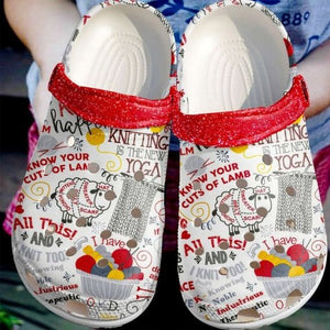 Knitting Jokes Name Shoes Personalized Clogs