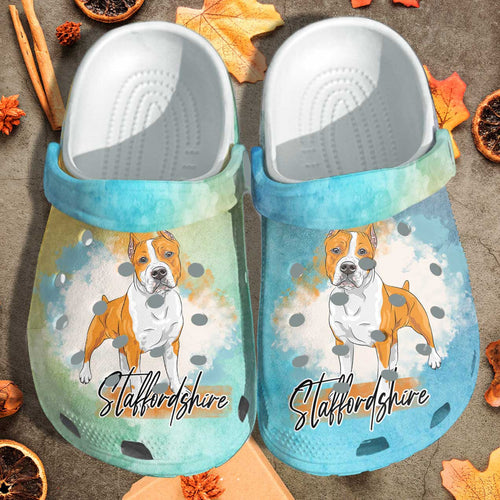 Bull Dog Mom Shoes Staffordshire Bull Terrier Dog Beach Shoes Gifts For Men Women Mothers Day Gifts Personalized Clogs