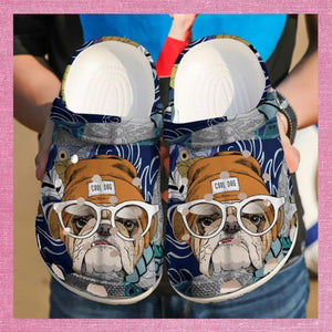Bulldog Cool Dog Evg1177 Personalized Clogs