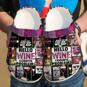 Wine Hello Sku 2733 Custom Sneakers Name Shoes Personalized Clogs