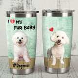 Tumbler Bichon Frise Dog Mr0701 68O51 Insulated Stainless Steel Personalized Stainless Steel Tumbler Customize Name, Text, Number - Love Mine Gifts