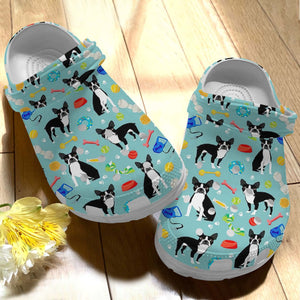 Boston Terrier Boston Terrier And Toys Personalized Clogs