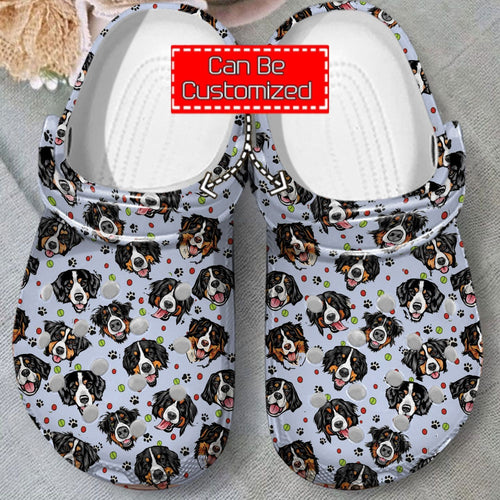 Animal Print - Bernese Mountain Shoes Personalized Clogs