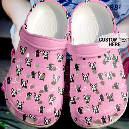 Boston Terrier Pattern Classic Shoes Personalized Clogs