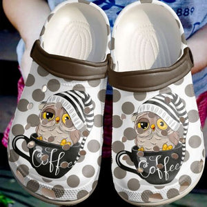 Owl More Coffee Please Sku 1736 Custom Sneakers Name Shoes Personalized Clogs