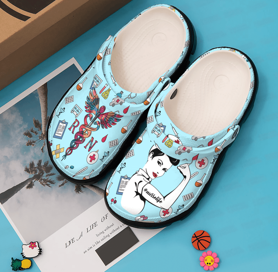 Nurse Life Personalized Clog, Custom Name, Text, Color, Number Fashion Style For Women, Men, Kid, Print 3D