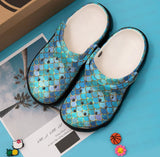 Mermaid Personalized Clog, Custom Name, Text, Color, Number Fashion Style For Women, Men, Kid, Print 3D Blue Scales