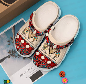 Native Personalized Clog, Custom Name, Text, Color, Number Fashion Style For Women, Men, Kid, Print 3D Peace Love Native Blood