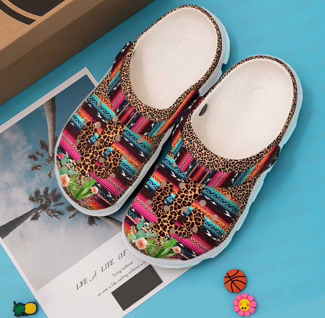 Hippie Personalized Clog, Custom Name, Text, Color, Number Fashion Style For Women, Men, Kid, Print 3D Wild Cactus