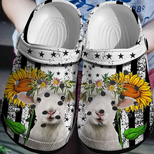 Goat Personalized Clog, Custom Name, Text, Color, Number Fashion Style For Women, Men, Kid, Print 3D Baby Goat