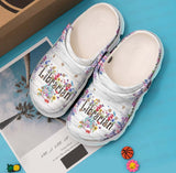 Librarian Personalized Clog, Custom Name, Text, Color, Number Fashion Style For Women, Men, Kid, Print 3D Librarian Floral