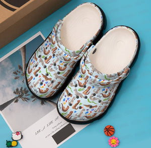 Clog Otter Personalized Clog, Custom Name, Text, Color, Number Fashion Style For Women, Men, Kid, Print 3D Otter Pattern - Love Mine Gifts
