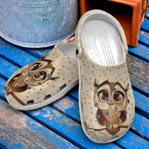 Owl Personalized Clog, Custom Name, Text, Color, Number Fashion Style For Women, Men, Kid, Print 3D Lovely Owl