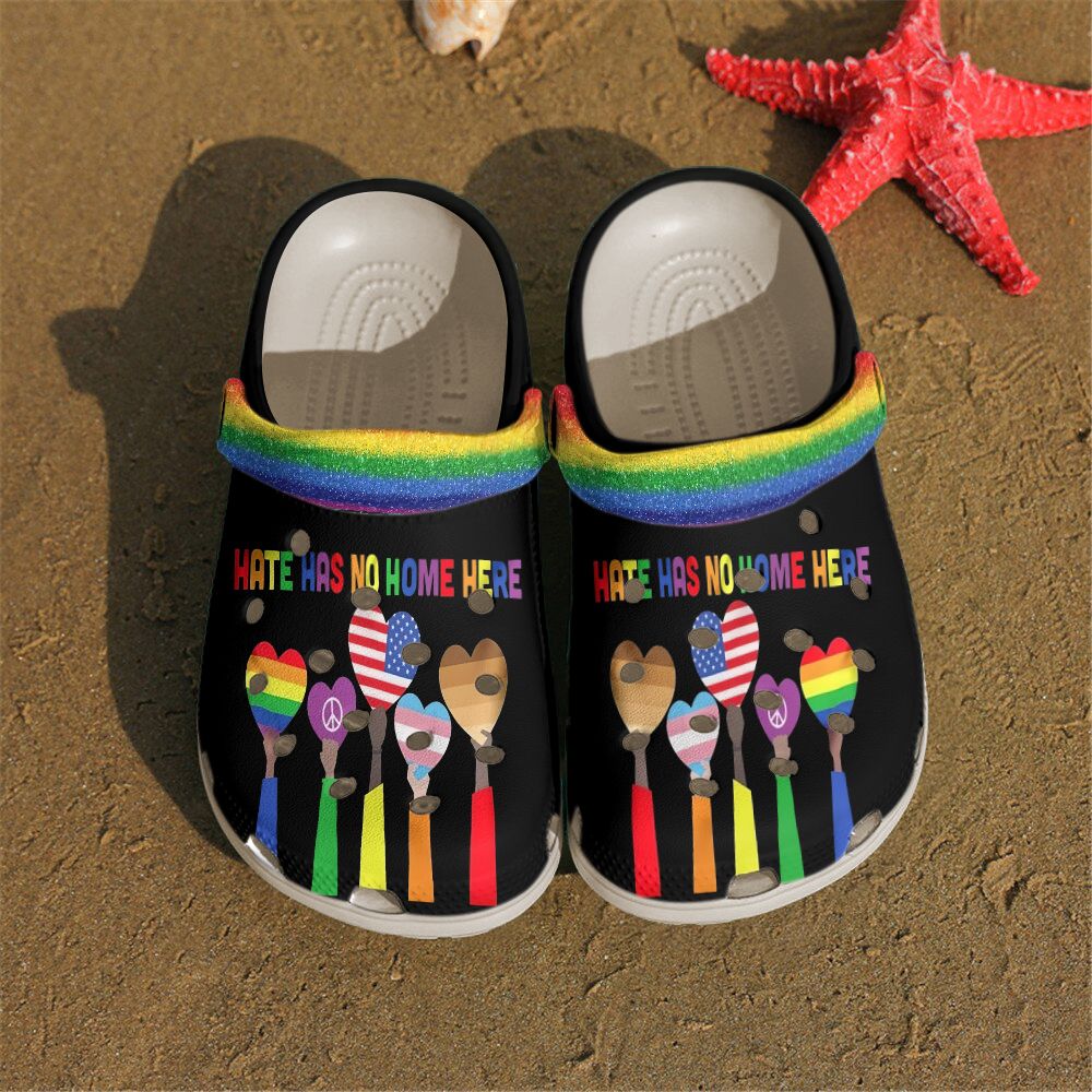 Lgbt Personalized Clog, Custom Name, Text, Color, Number Fashion Style For Women, Men, Kid, Print 3D No Hate