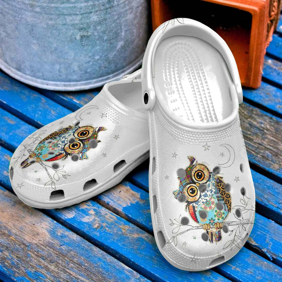 Owl Personalized Clog, Custom Name, Text, Color, Number Fashion Style For Women, Men, Kid, Print 3D Cute Owl