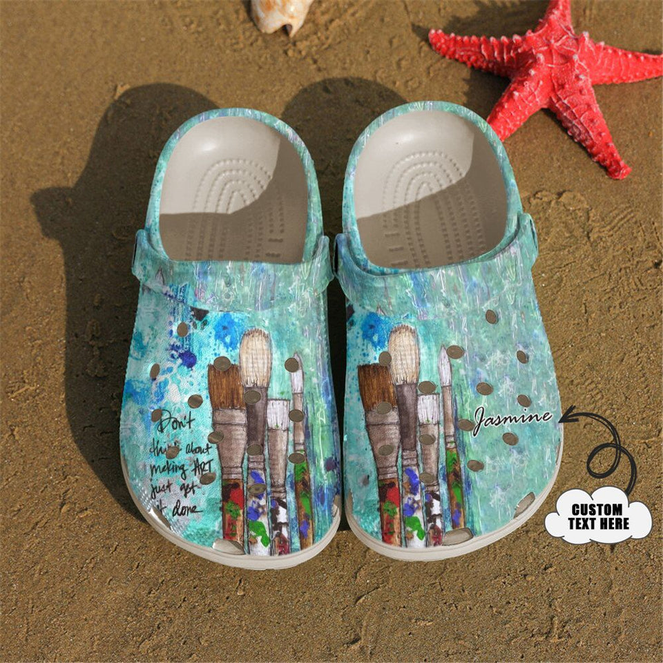 Painting Personalized Clog, Custom Name, Text, Color, Number Fashion Style For Women, Men, Kid, Print 3D Making Art