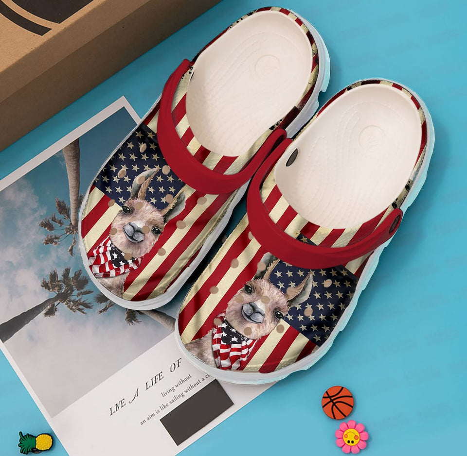 Llama Personalized Clog, Custom Name, Text, Color, Number Fashion Style For Women, Men, Kid, Print 3D American Llama