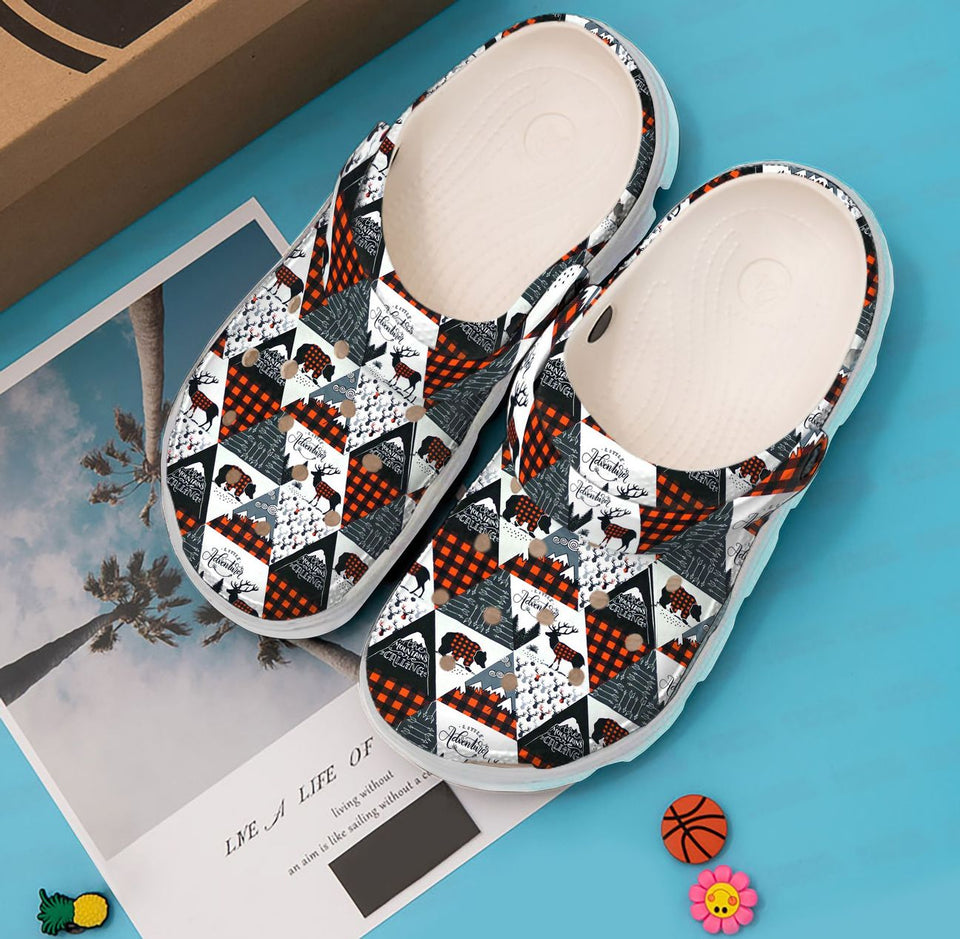 Hunting Personalized Clog, Custom Name, Text, Color, Number Fashion Style For Women, Men, Kid, Print 3D Little Adventure