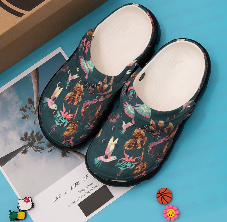 Hummingbird Personalized Clog, Custom Name, Text, Color, Number Fashion Style For Women, Men, Kid, Print 3D Hummingbird Pattern