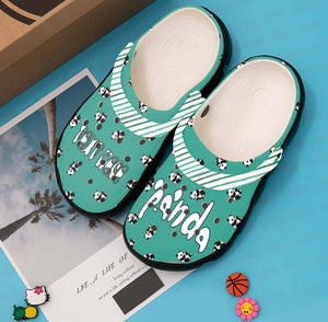 Clog Panda Personalized Clog, Custom Name, Text, Color, Number Fashion Style For Women, Men, Kid, Print 3D Panda - Love Mine Gifts