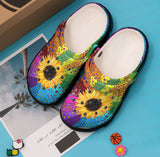 Hippie Personalized Clog, Custom Name, Text, Color, Number Fashion Style For Women, Men, Kid, Print 3D Hippie Pattern