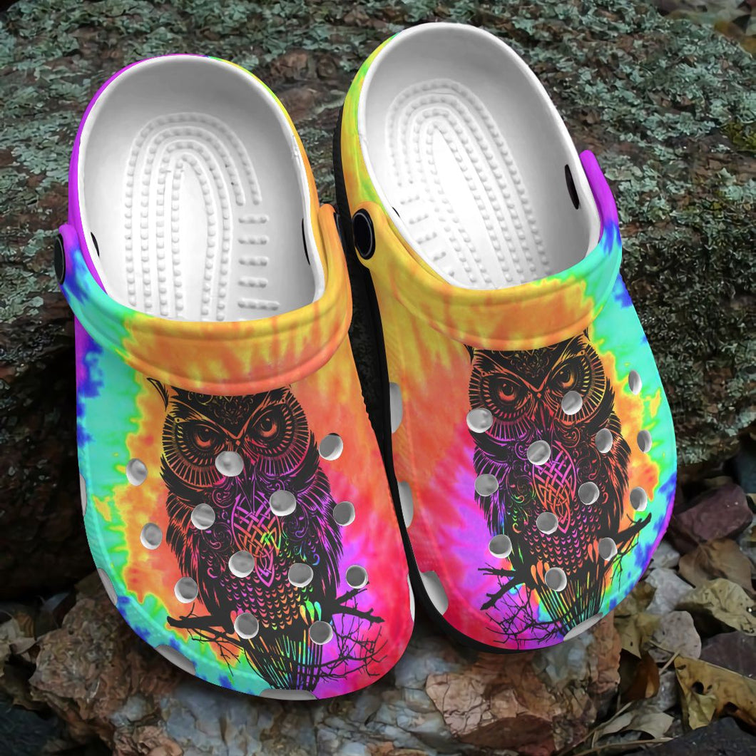 Clog Owl Personalized Clog, Custom Name, Text, Color, Number Fashion Style For Women, Men, Kid, Print 3D Amazing Owl - Love Mine Gifts