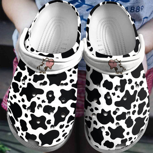 Clog Farmer Personalized Clog, Custom Name, Text, Color, Number Fashion Style For Women, Men, Kid, Print 3D Dairy Cows - Love Mine Gifts