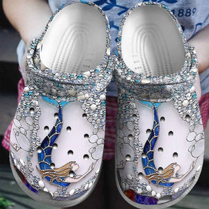 Clog Mermaid Personalized Clog, Custom Name, Text, Color, Number Fashion Style For Women, Men, Kid, Print 3D Sparkling Mermaid - Love Mine Gifts