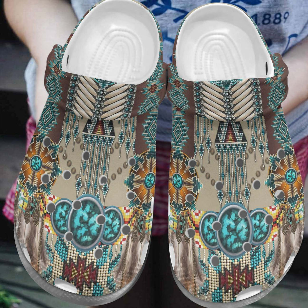 Native American Personalized Clog, Custom Name, Text, Color, Number Fashion Style For Women, Men, Kid, Print 3D