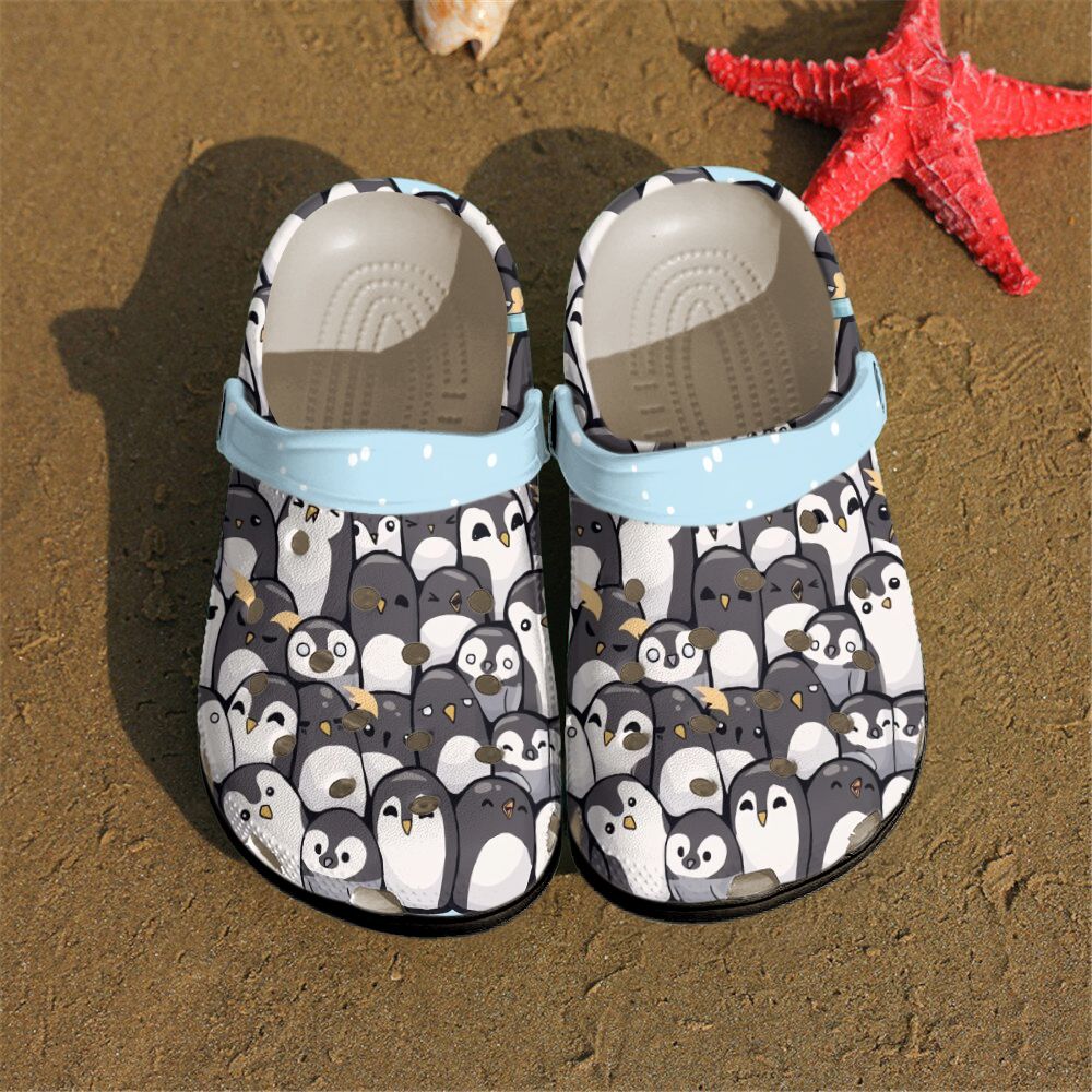 Penguin Personalized Clog, Custom Name, Text, Color, Number Fashion Style For Women, Men, Kid, Print 3D Cute Penguins Vq