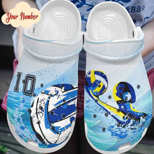Water Polo Personalized Clog, Custom Name, Text, Color, Number Fashion Style For Women, Men, Kid, Print 3D Enjoy H2O