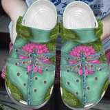 Clog Lotus Dragonfly Personalized Clog, Custom Name, Text, Color, Number Fashion Style For Women, Men, Kid, Print 3D - Love Mine Gifts