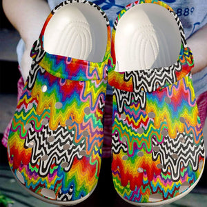 Hippie Personalized Clog, Custom Name, Text, Color, Number Fashion Style For Women, Men, Kid, Print 3D Psychedelic