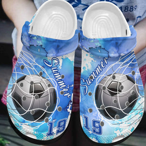 Clog Soccer Personalized Clog, Custom Name, Text, Color, Number Fashion Style For Women, Men, Kid, Print 3D More Than A Team - Love Mine Gifts