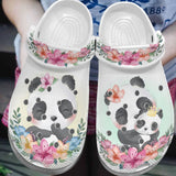 Panda Personalized Clog, Custom Name, Text, Color, Number Fashion Style For Women, Men, Kid, Print 3D Little Panda