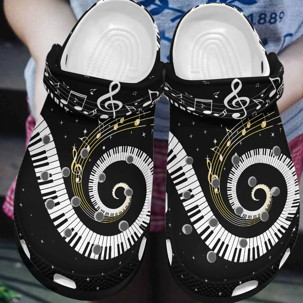Music Personalized Clog, Custom Name, Text, Color, Number Fashion Style For Women, Men, Kid, Print 3D I Love Music