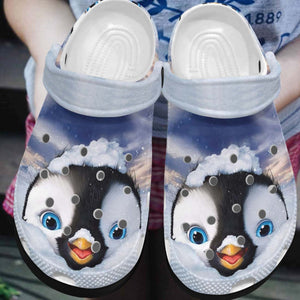 Penguin Personalized Clog, Custom Name, Text, Color, Number Fashion Style For Women, Men, Kid, Print 3D I Love Penguin