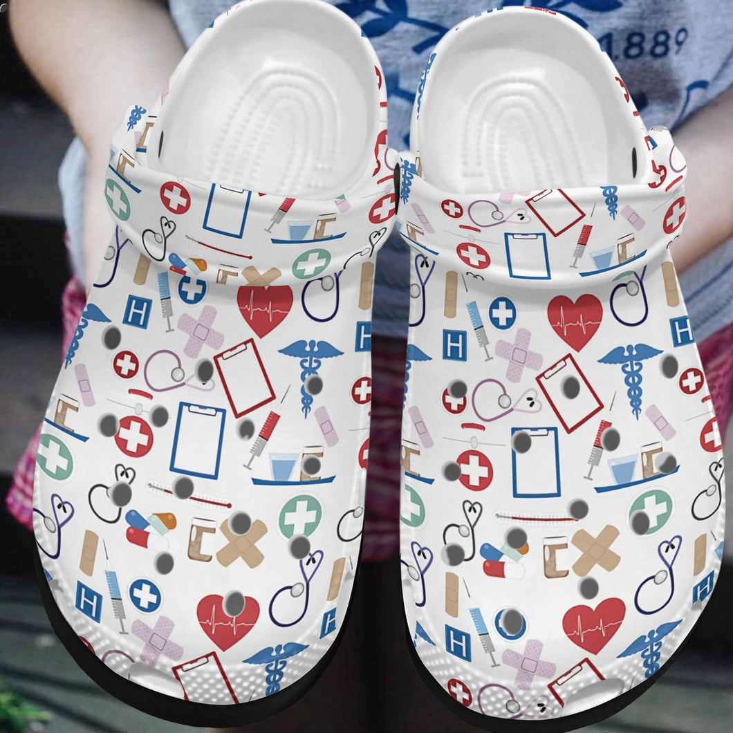 Nurse Personalized Clog, Custom Name, Text, Color, Number Fashion Style For Women, Men, Kid, Print 3D Proud Nurses 2