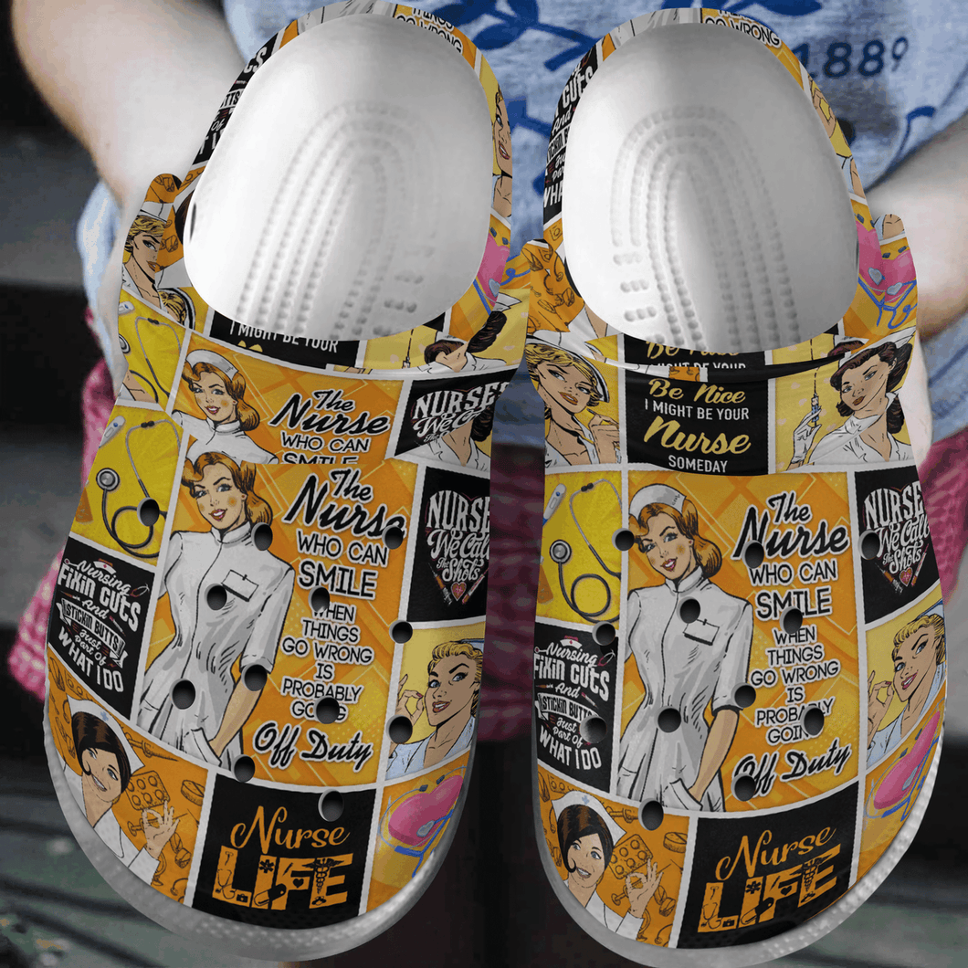 Nurse Personalized Clog, Custom Name, Text, Color, Number Fashion Style For Women, Men, Kid, Print 3D Baseball Off Duty
