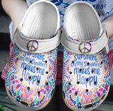 Hippie Personalized Clog, Custom Name, Text, Color, Number Fashion Style For Women, Men, Kid, Print 3D Sunshine On My Shoulders