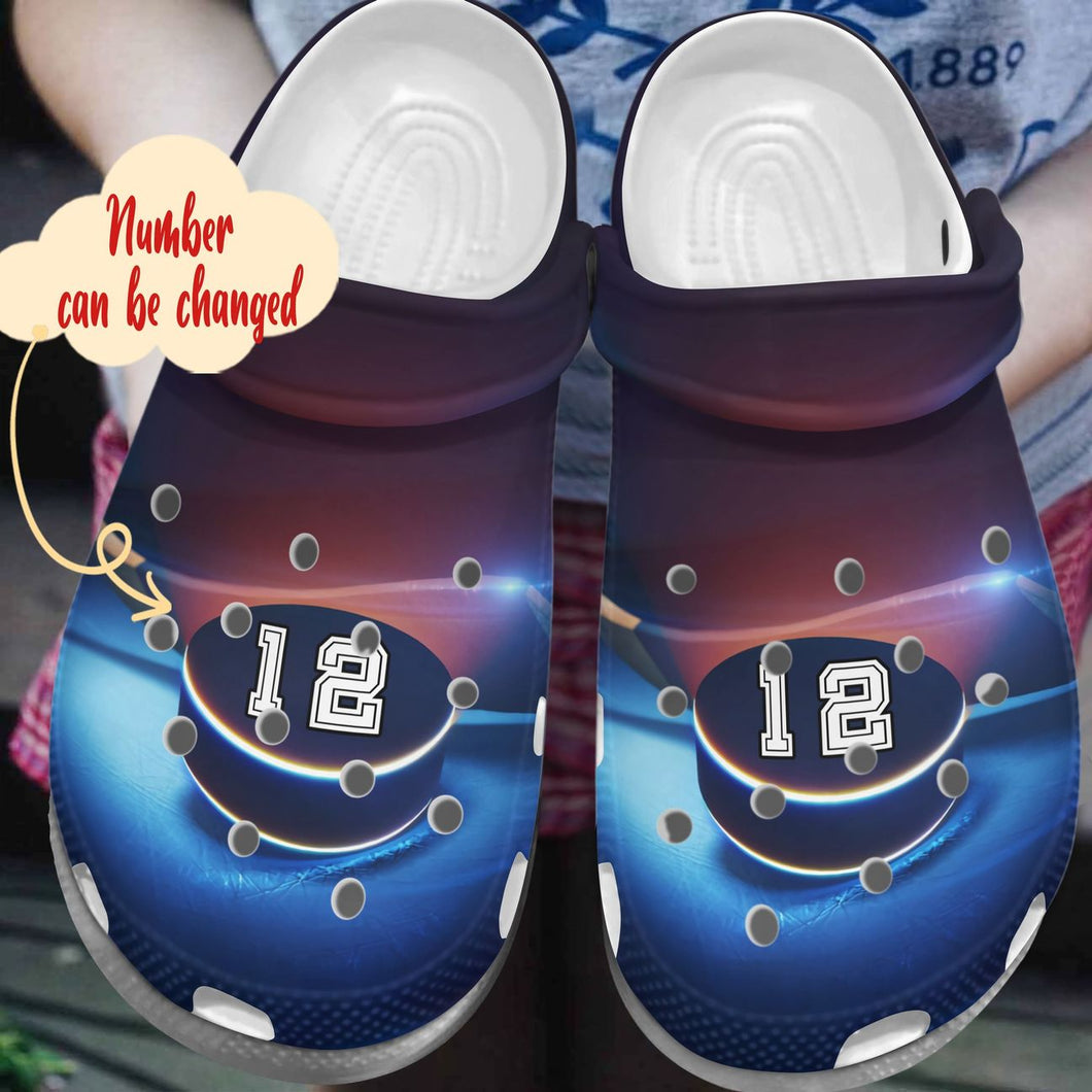 Hockey Personalized Clog, Custom Name, Text, Color, Number Fashion Style For Women, Men, Kid, Print 3D Colorful Hockey