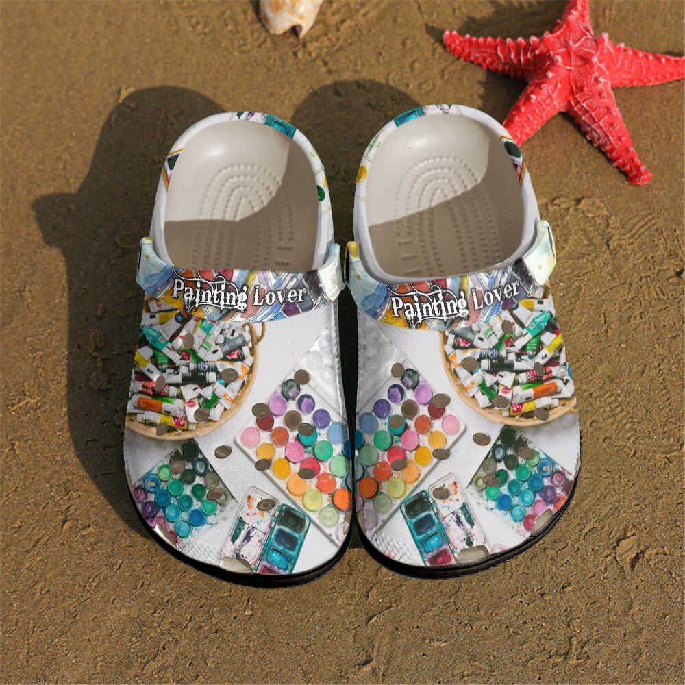 Painting Personalized Clog, Custom Name, Text, Color, Number Fashion Style For Women, Men, Kid, Print 3D Painting Lover