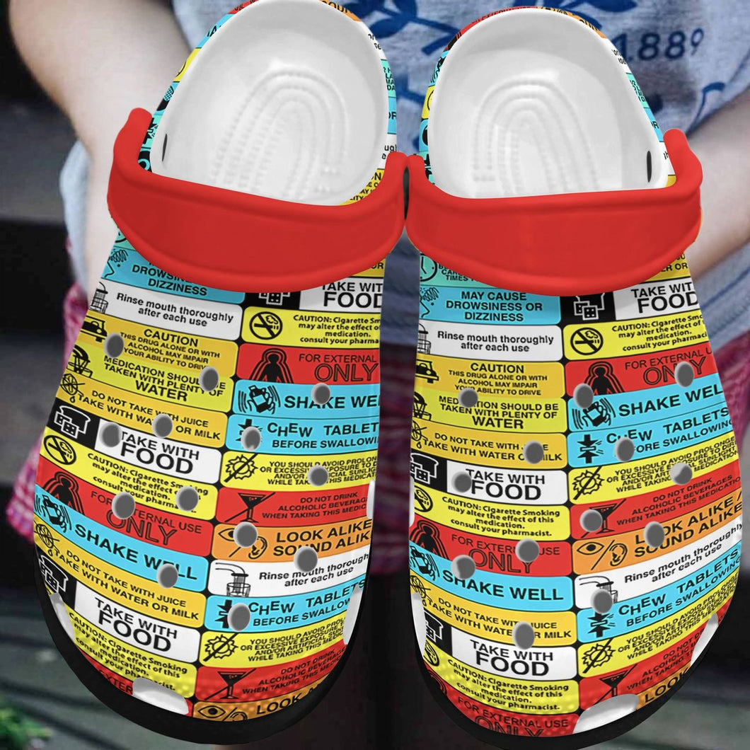 Pharmacist Personalized Clog, Custom Name, Text, Color, Number Fashion Style For Women, Men, Kid, Print 3D Pharmacy Pill Recipes